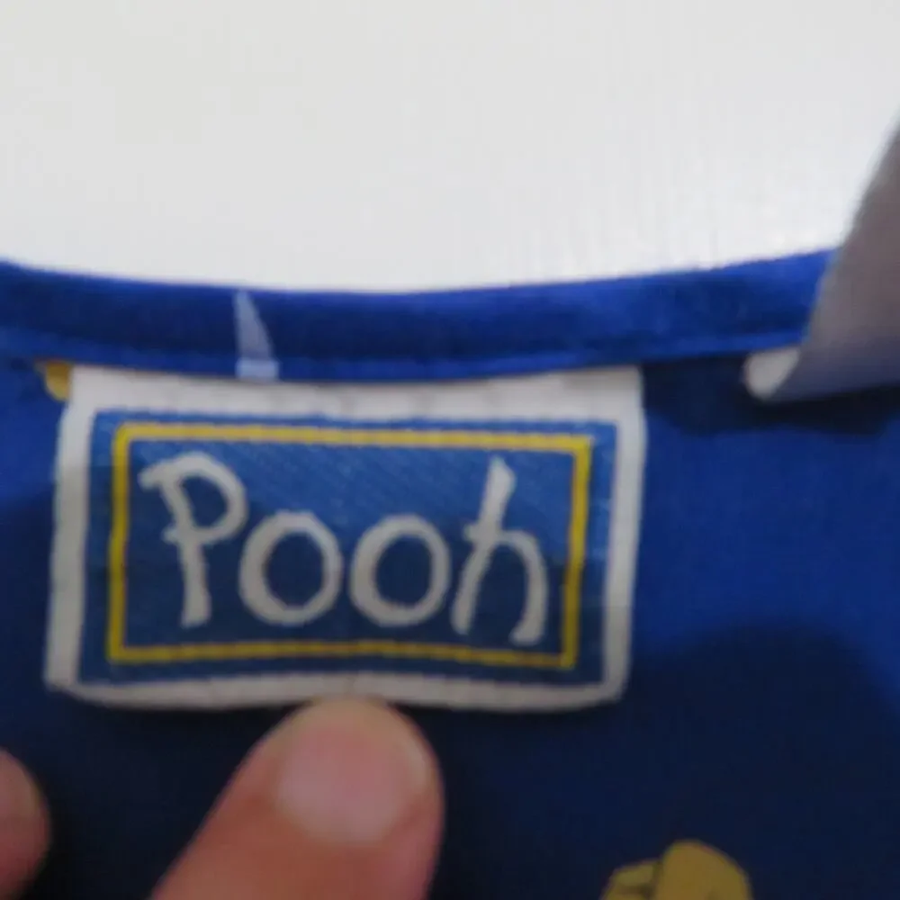 Disney Pooh Womens Small Vintage Winnie the Pooh Satin Blue Midi Nightshirt - Picture 4 of 4
